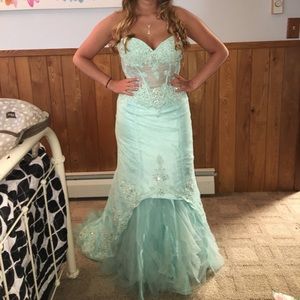 Blue prom dress